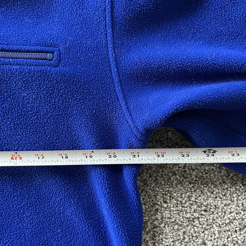 Vintage Gap Sweater Mens Medium Blue Fleece 1/4 Zip Mock Neck Pullover Warm